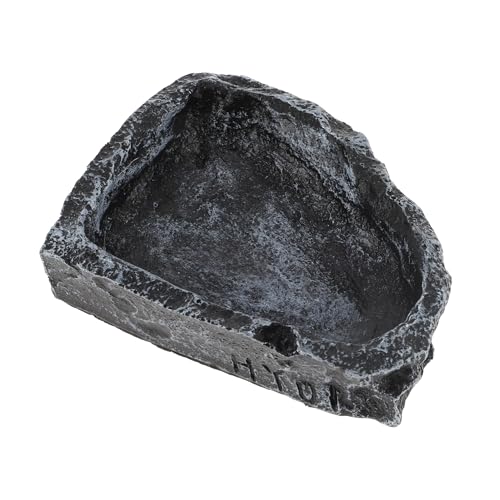 CAPASTEC Reptilien-Futternapf, Harz, Eidechse, Reptilien-Futternapf, Wassernapf, Terrarium-Futternapf, Zubehör für Eidechsen, Schildkröten, Schlangen, Gecko, Schwarz, 12 x 9,5 x 2,5 cm CAPASTEC Reptilien-Futternapf, Harz, Eidechse, Reptilien-Futternapf, Wassernapf, Terrarium-Futternapf, Zubehör für Eidechsen, Schildkröten, Schlangen, Gecko, Schwarz, 12 x 9,5 x 2,5 cm von CAPASTEC
