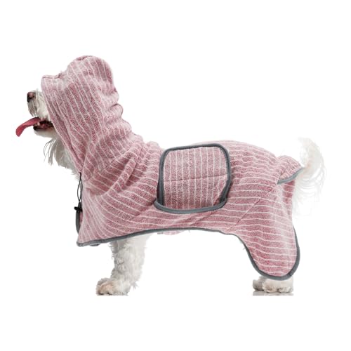 CAPASTEC Verstellbarer Hundebademantel, Weiches Schnell trocknendes Hundehandtuch, M, Pink CAPASTEC Verstellbarer Hundebademantel, Weiches Schnell trocknendes Hundehandtuch, M, Pink von CAPASTEC