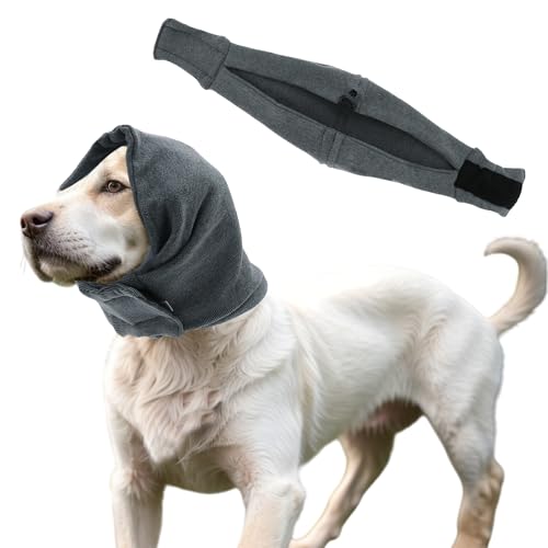 CAPASTEC Verstellbares beruhigendes Stirnband für Hunde mit magischen Bändern, beruhigende Kapuze für Hunde gegen Angstzustände, hält sie warm, Ohrenschutz grau L CAPASTEC Verstellbares beruhigendes Stirnband für Hunde mit magischen Bändern, beruhigende Kapuze für Hunde gegen Angstzustände, hält sie warm, Ohrenschutz grau L von CAPASTEC