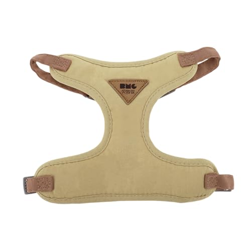 CAPASTEC Weiches Katzen-Geschirr und Leine Set, atmungsaktives Kätzchen-Geschirr, Beige, L von CAPASTEC