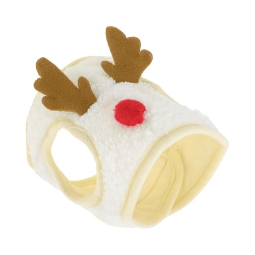 CAPASTEC Weihnachtsmütze für Hund Hut Urlaub Pompoms Kopfbedeckung Kostüm Kopfbedeckung Hund Katze Weihnachtsrequisiten für Hund Katze Braun L von CAPASTEC