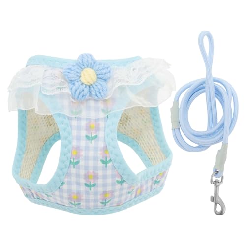 CAPASTEC Welpen Geschirr Und Leine Set Magische Klettbänder Einstellbares Leichtes Weiches Geschirr Mit Blumenmuster Für Spaziergänge Für Kleine Mittelgroße Hunde Katzen M Blau CAPASTEC Welpen Geschirr Und Leine Set Magische Klettbänder Einstellbares Leichtes Weiches Geschirr Mit Blumenmuster Für Spaziergänge Für Kleine Mittelgroße Hunde Katzen M Blau von CAPASTEC