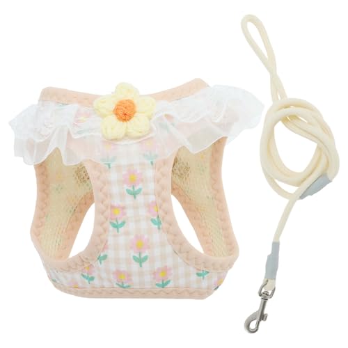 CAPASTEC Welpen Geschirr und Leine Set Magic Tapes Haustiergeschirr Verstellbare Schnur Kein Ziehen Leicht und Weich Mit Blumenmuster Für Spaziergänge XXS Beige CAPASTEC Welpen Geschirr und Leine Set Magic Tapes Haustiergeschirr Verstellbare Schnur Kein Ziehen Leicht und Weich Mit Blumenmuster Für Spaziergänge XXS Beige von CAPASTEC