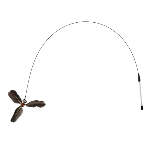 CAPASTEC Windmühlenstil Handheld Katzenköder mit Glocke, für Haustiere, Dunkelbraun CAPASTEC Windmühlenstil Handheld Katzenköder mit Glocke, für Haustiere, Dunkelbraun von CAPASTEC