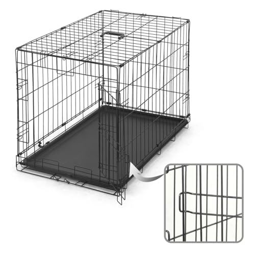 CAPHAUS Faltbare Hundebox aus Drahtmetall mit Trennwand, auslaufsichere Pfanne und schützende Füße, Einzel- und Doppeltür, kleine, mittelgroße und große Hundebox für den Innenbereich, Draht, 76,2 cm CAPHAUS Faltbare Hundebox aus Drahtmetall mit Trennwand, auslaufsichere Pfanne und schützende Füße, Einzel- und Doppeltür, kleine, mittelgroße und große Hundebox für den Innenbereich, Draht, 76,2 cm von CAPHAUS