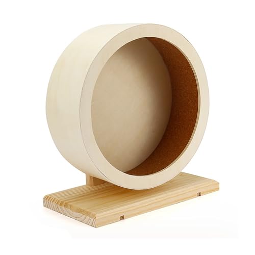 Ruhiger Hamster Running Wheel Holzspiel Roller Spielzeug Für Kleines Haustier Mit Stabiler Basis Lustiges Unterhaltungsspielzeug von CARISSETT