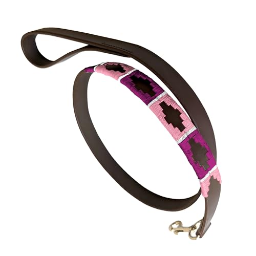 Carlos Diaz Echtes Leder gewachst Premium Bestickt Polo Hundeleine Carlos Diaz Echtes Leder gewachst Premium Bestickt Polo Hundeleine von CARLOS DIAZ