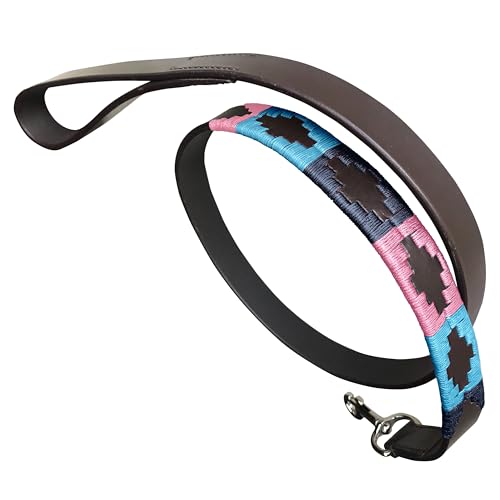 Carlos Diaz Echtes Leder gewachst Premium Bestickt Polo Hundeleine Carlos Diaz Echtes Leder gewachst Premium Bestickt Polo Hundeleine von CARLOS DIAZ