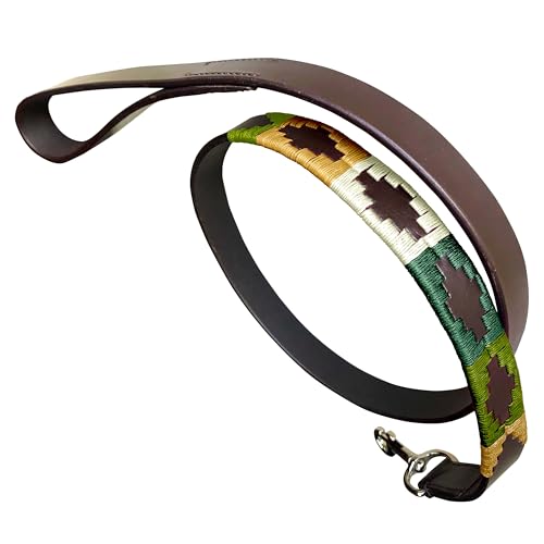 Carlos Diaz Echtes Leder gewachst Premium Bestickt Polo Hundeleine Carlos Diaz Echtes Leder gewachst Premium Bestickt Polo Hundeleine von CARLOS DIAZ
