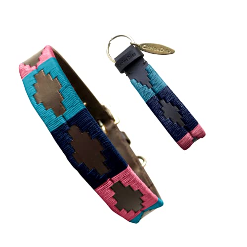 Carlos Diaz Echtes Leder gewachstes Premium-Polo-Hundehalsband mit Stickerei M Carlos Diaz Echtes Leder gewachstes Premium-Polo-Hundehalsband mit Stickerei M von CARLOS DIAZ