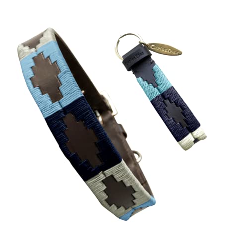 Carlos Diaz Echtes Leder gewachstes Premium-Polo-Hundehalsband mit Stickerei M Carlos Diaz Echtes Leder gewachstes Premium-Polo-Hundehalsband mit Stickerei M von CARLOS DIAZ