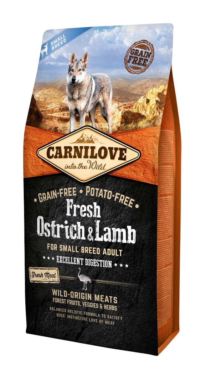 CARNILOVE Adult Small Breed Fresh Ostrich & Lamb Hundetrockenfutter von CARNILOVE