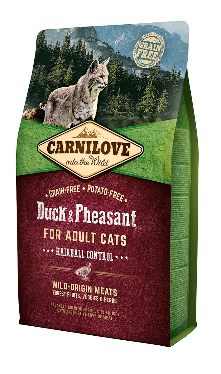 CARNILOVE Hairball Control Duck & Pheasant Katzentrockenfutter von CARNILOVE