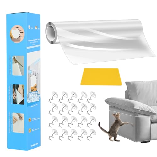 Anti-Kratz-Möbelschutz, einseitig, klebrig, Couchschutz für Katzen, flexibler Eckenschutz unter Katzenkrallen, 508 x 30 cm von CARPDIM