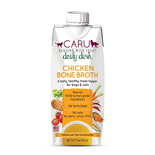 Caru Daily Dish Chicken Broth Meal Topper für Hunde und Katzen, 5 kg von CARU