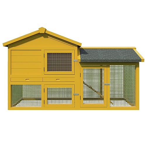 Hühnerhaus aus Holz, doppellagig, Doppeltür mit Schubladenablage, leicht zu reinigen, sicher und langlebig, für Zuhause und draußen von CASEGO