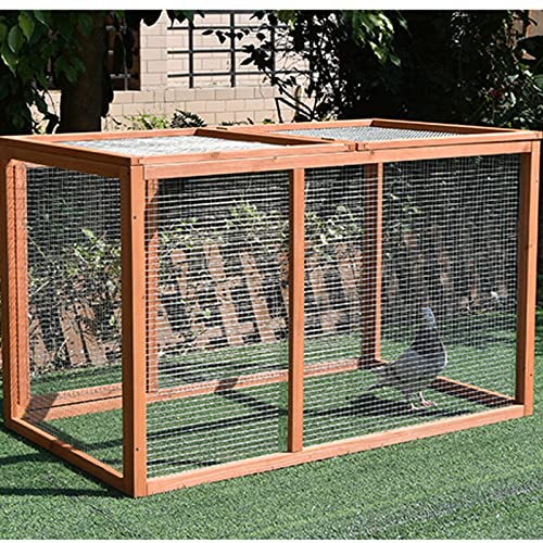 Hühnerkäfig für den Außenbereich, ausgewähltes Massivholzmaterial, langlebig, verzinktes Netz-Design, sicher und atmungsaktiv, großer Haustierkäfig für den Innenbereich (A) von CASEGO