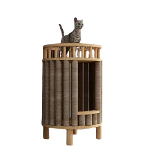 Multifunktionales Katzennest Für Alle Jahreszeiten, Geruchsfreie Raumkapsel-Katzenvilla, Kompakte Größe, Sisal-Kratzbäume Für Große Katzen Im Innenbereich (E) von CASEGO