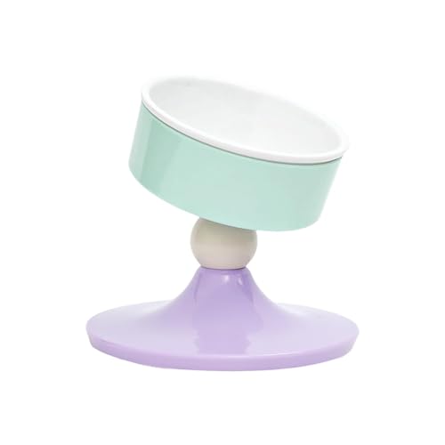 Adjustable Elevated Ceramic Pet Bowl – Ergonomic Tilted Design for Cats & Small Dogs – Anti-Spill, Whisker-Friendly, Anti-Slip Base – Easy to Clean, Ideal for Indoor Feeding(A) von CASOME