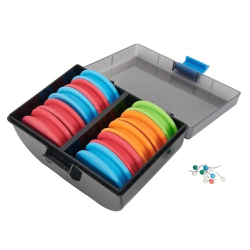 CASOME 20PCS Pack Eva Angelschnur-Spulen mit Aufbewahrungsbox – Kompakte Schaumstoff-Spulenhalter für Karpfen-, Meeres- und Fliegenfischer – Strapazierfähiges, Tragbares Angelzubehör von CASOME
