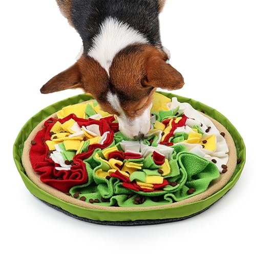 Doppellagige Schnüffelmatte Für Hunde Und Katzen – Waschbares Fleece-Puzzle-Futterspielzeug, Interaktiver Trainingsteppich Für Die Nasenarbeit, Langsames Fütterungspad Mit Rutschfester(Green) von CASOME