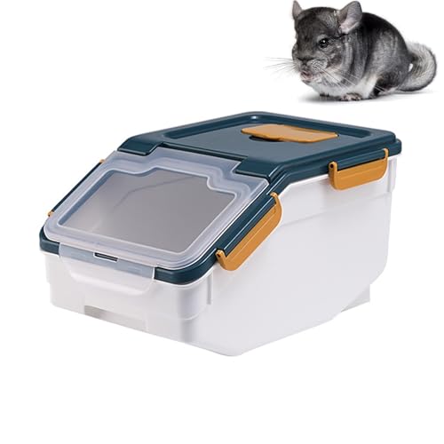 Große Sandbadebox für Chinchillas – Kunststoff-Badhaus mit Deckel, Sandbecher & Schaufel, Leicht zu Reinigen, für Chinchillas, Hamster, Meerschweinchen, Igel, Eichhörnchen & Kleintiere(Off White) von CASOME