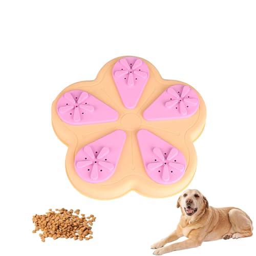 Leckerli-Spenderspielzeug Für Hunde Mit Saugnapf, Interaktiver Futter-Puzzle Aus Silikon Für Hunde, Kaufestes Trainingsspielzeug Zum Zahnen Und Zur Linderung Von Angstzuständen(Orange) von CASOME