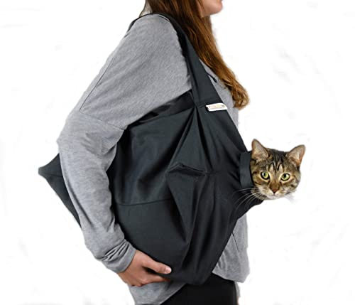 Cat-in-The-Bag Cozy Comfort Tragetasche – Katzentragetasche und Fellpflegetasche für Tierarztbesuche, Medikamente, Zahnpflege, Baden, Nageltrimmen Autoreisen, Small (for cats under 10 lbs.), anthrazit von CAT-IN-THE-BAG COZY COMFORT