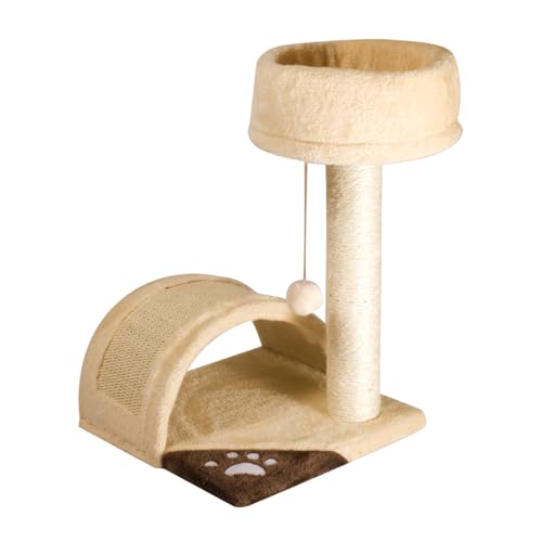 CAT&RINA Kratzbaum Classic Mineu, Spielplattform mit oberer Ablage und Spielball, für Katze | Mehrfarbig, Größe 36 x 33 x 52 cm CAT&RINA Kratzbaum Classic Mineu, Spielplattform mit oberer Ablage und Spielball, für Katze | Mehrfarbig, Größe 36 x 33 x 52 cm von CAT&RINA