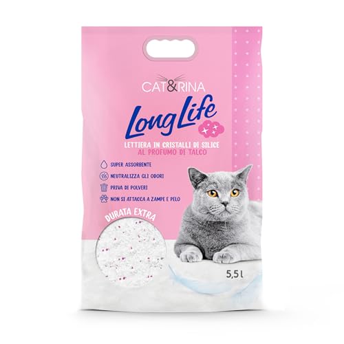 CAT&RINA Long Life Silica, Silikat Katzenstreu. Super saugfähig, bakteriostatisch und antiallergen. Staubfreie, Katzenstreu Talkduft | 5,5 l CAT&RINA Long Life Silica, Silikat Katzenstreu. Super saugfähig, bakteriostatisch und antiallergen. Staubfreie, Katzenstreu Talkduft | 5,5 l von CAT&RINA