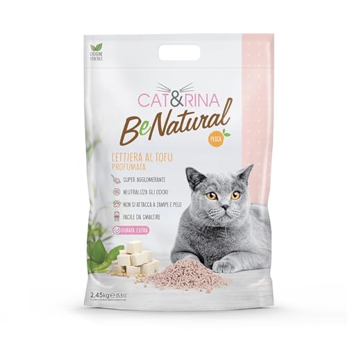 Cat&Rina BeNatural Tofu Katzenstreu, pflanzlich und stark klumpend. Biologisch abbaubar und in der Toilette entsorgbar.Bis zu 30 Tage Gebrauch. Katzenstreu mit Pfirsichduft, 5,5l Cat&Rina BeNatural Tofu Katzenstreu, pflanzlich und stark klumpend. Biologisch abbaubar und in der Toilette entsorgbar.Bis zu 30 Tage Gebrauch. Katzenstreu mit Pfirsichduft, 5,5l von CAT&RINA