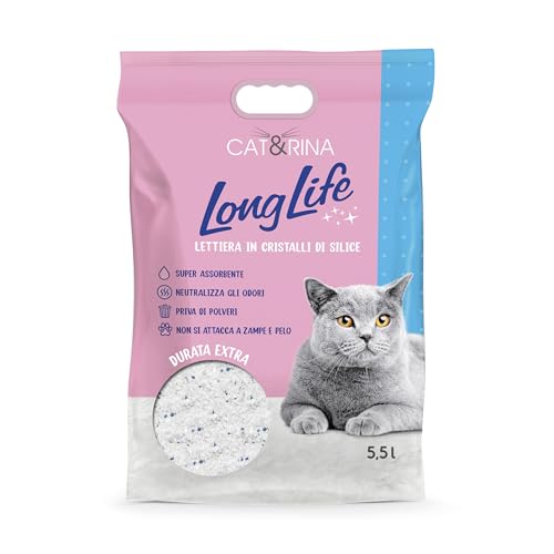 Cat&Rina Long Life Super Absorbent Silica, Silikat Katzenstreu. Staubfrei und sicher, Bis zu 30 Tage Gebrauch. Geruchsneutral, | Klassisch, 5,5 L Cat&Rina Long Life Super Absorbent Silica, Silikat Katzenstreu. Staubfrei und sicher, Bis zu 30 Tage Gebrauch. Geruchsneutral, | Klassisch, 5,5 L von CAT&RINA