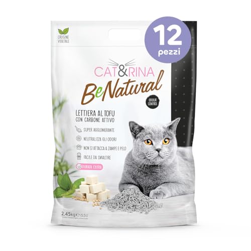 Cat&Rina Tofu pflanzliches Katzenstreu, 5,5 l, entsorgt in organischen oder Toiletten, geruchshemmender Sand, Duft Aktivkohle, 12 Stück Cat&Rina Tofu pflanzliches Katzenstreu, 5,5 l, entsorgt in organischen oder Toiletten, geruchshemmender Sand, Duft Aktivkohle, 12 Stück von CAT&RINA