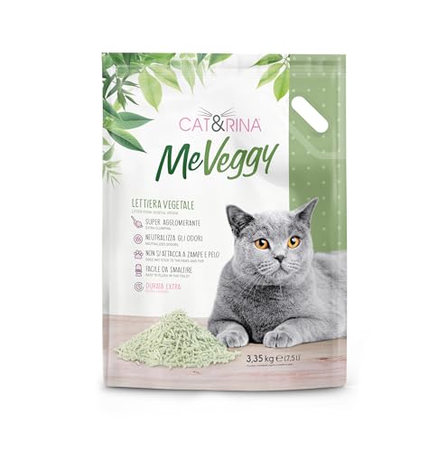 Cat&rina MeVeggy Pflanzenstreu für Katzen, 7,5 l, langlebig, natürlicher und klumpender Sand, entsorgbar in Organic oder Toilette. Neutralisiert Gerüche und klebt Nicht an Pfoten und Fell. Cat&rina MeVeggy Pflanzenstreu für Katzen, 7,5 l, langlebig, natürlicher und klumpender Sand, entsorgbar in Organic oder Toilette. Neutralisiert Gerüche und klebt Nicht an Pfoten und Fell. von CAT&RINA