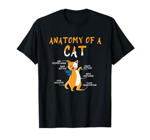 Niedliches Haustier-Kitten-T-Shirt mit lustiger Definition, Anatomy Of CAT von CAT
