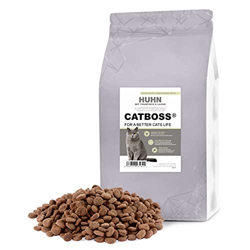 CATBOSS Trockenfutter für sterilisierte Katzen | getreidefreie Rezeptur | Verschiedene Sorten (Huhn mit Thunfisch & Lachs, 1,5 kg) von CATBOSS