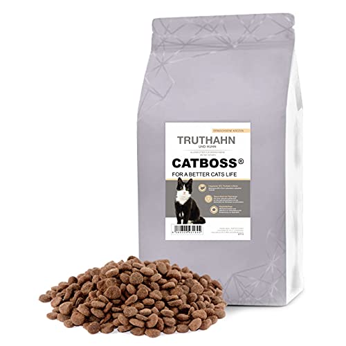 CATBOSS Trockenfutter speziell für Erwachsene freilaufende Katzen (Freigänger) | getreidefreie Rezeptur (Truthahn & Huhn, 1,5 kg) von CATBOSS