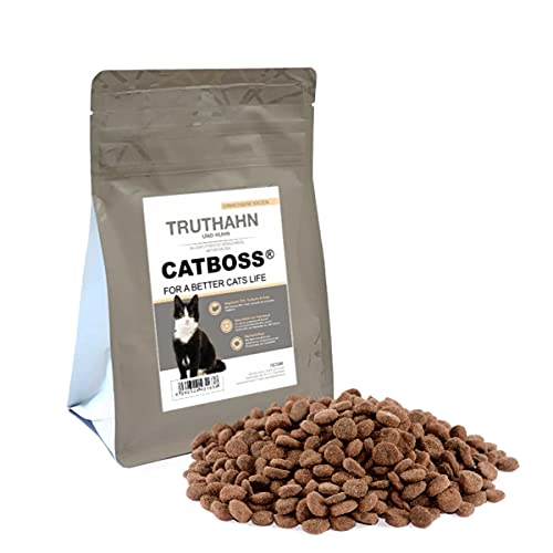CATBOSS Trockenfutter speziell für Erwachsene freilaufende Katzen (Freigänger) | getreidefreie Rezeptur (Truthahn & Huhn, 300 g) von CATBOSS