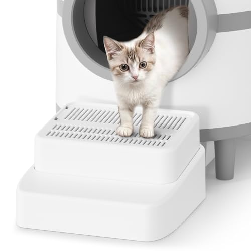 Verstellbare Katzenrampe für Katzenklos, Easy Clean Litter Box Self-Cleaning Steps mit Filter, 3-stufiger Abfallsammler weiß Verstellbare Katzenrampe für Katzenklos, Easy Clean Litter Box Self-Cleaning Steps mit Filter, 3-stufiger Abfallsammler weiß von CATCOOL