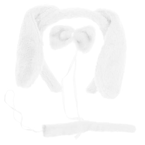 CATIEBYE 1satz Hundekostüm Set Stirnband Mit Ohren Fliege Und Für Zubehör Für Karneval Cosplay Und Geburtstagsfeiern Hautfreundliche Materialien Wiederverwendbar Und Bequem von CATIEBYE