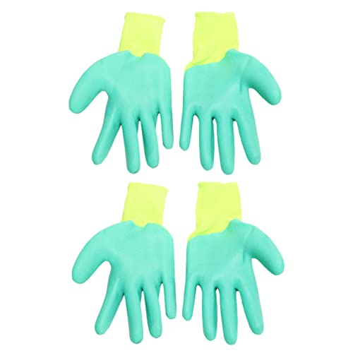 CATIEBYE 2 Paare Bissfeste Hamster Handschuhe Schutzhandschuhe aus Strapazierfähigem Gummi Beißresistente Trainingshandschuhe für Kleine Haustiere mit Verdicktem Armschutz Bequem und von CATIEBYE