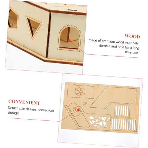 CATIEBYE 2 Stück Teiliges Holz labyrinthspielzeug für Kleintiere Robustes Tunnelspiel für Hamster und Mäuse Beißfestes Sicheres Kauspielzeug zur Beschäftigung und Bewegung von Haustieren CATIEBYE 2 Stück Teiliges Holz labyrinthspielzeug für Kleintiere Robustes Tunnelspiel für Hamster und Mäuse Beißfestes Sicheres Kauspielzeug zur Beschäftigung und Bewegung von Haustieren von CATIEBYE