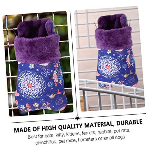 CATIEBYE Kleintier Schlafsack Hängematte mit Niedlichem Hirschmuster Baumwollbett für Hamster Frettchen Meerschweinchen und Kleine Haustiere Warmes Gemütliches Schlafnest für Käfigzubehör von CATIEBYE