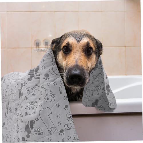 CATIEBYE Schnelltrocknendes Haustier Badetuch aus Mikrofaser Saugfähiges Weiches Hundetuch mit Cartoon Design Extra Dickes Hautfreundliches Material für Hunde und Katzen Baden CATIEBYE Schnelltrocknendes Haustier Badetuch aus Mikrofaser Saugfähiges Weiches Hundetuch mit Cartoon Design Extra Dickes Hautfreundliches Material für Hunde und Katzen Baden von CATIEBYE