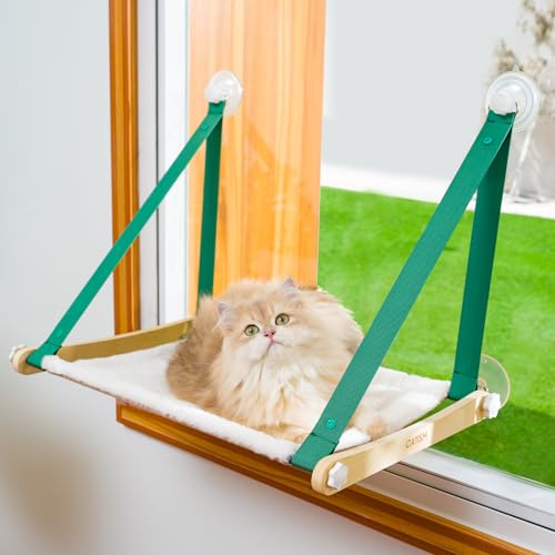 CATISM Faltbare Katzen Hängematte bis 20 kg, Verstärkte Katzen Hängematte mit Starkem Saugnapf, Waschbarer Beidseitiges Kissen, Doppelte Verwendung Fensterbankhalterung, Katzenschlafsack (54 x 39 cm) CATISM Faltbare Katzen Hängematte bis 20 kg, Verstärkte Katzen Hängematte mit Starkem Saugnapf, Waschbarer Beidseitiges Kissen, Doppelte Verwendung Fensterbankhalterung, Katzenschlafsack (54 x 39 cm) von CATISM