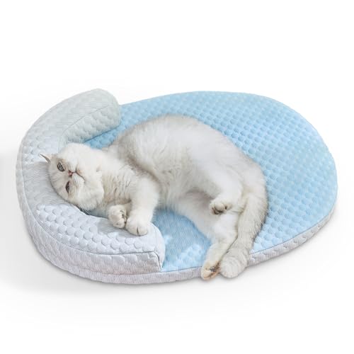 CATISM Katzenbett, Katzenbetten für Indoor-Katzen, beruhigende Katzennest, gemütliche Katzenhülle für Indoor-Katze oder kleinen Hund, abnehmbare waschbare Katzenhülle mit rutschfestem Boden von CATISM
