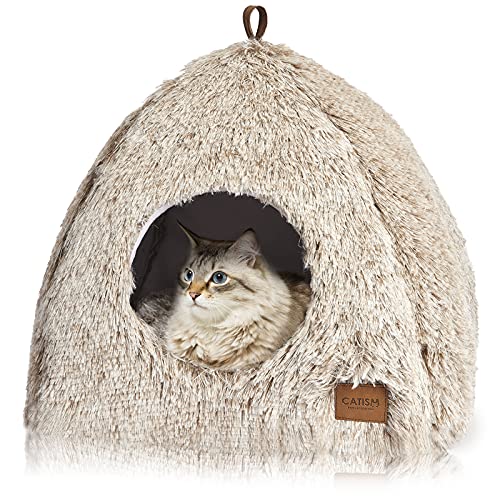 Katzenhöhle Katzenbett Katzenhaus Kuschelhöhle 40x40cm CATISM faltbar waschbar bequemer Katzenschlafplatz für Katzen Kätzchen Welpen mit abnehmbarem Katzenkopfkissen Kaffee Braun Katzenhöhle Katzenbett Katzenhaus Kuschelhöhle 40x40cm CATISM faltbar waschbar bequemer Katzenschlafplatz für Katzen Kätzchen Welpen mit abnehmbarem Katzenkopfkissen Kaffee Braun von CATISM