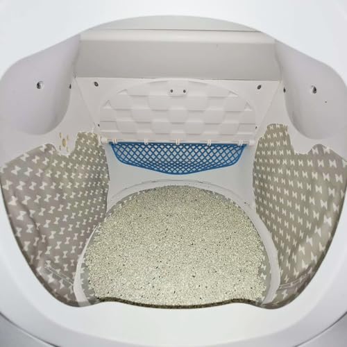 Baymax Katzentoilette Kugel-Urinschutzmatte aus Oxford-Stoff –360° Rundumschutz gegen seitliches Überspritzen, speziell für Kugeldesign, mit Klebebefestigung, leitet Urin präzise zurück in Streuzone von CATLINK