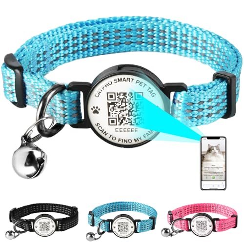 Catpro Katzenhalsband, Haustier-ID-Marke mit intelligentem QR-Code, Echtzeit-Scan-Benachrichtigungen, modifizierbares und teilbares Haustierprofil, reflektierendes Nylon mit Glocke, sicherer Abreiß, Catpro Katzenhalsband, Haustier-ID-Marke mit intelligentem QR-Code, Echtzeit-Scan-Benachrichtigungen, modifizierbares und teilbares Haustierprofil, reflektierendes Nylon mit Glocke, sicherer Abreiß, von CATPRO