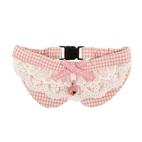 CATSPIA CAMA-SC170-PK-M Barbara Katzenhalsband, M, rosa von CATSPIA